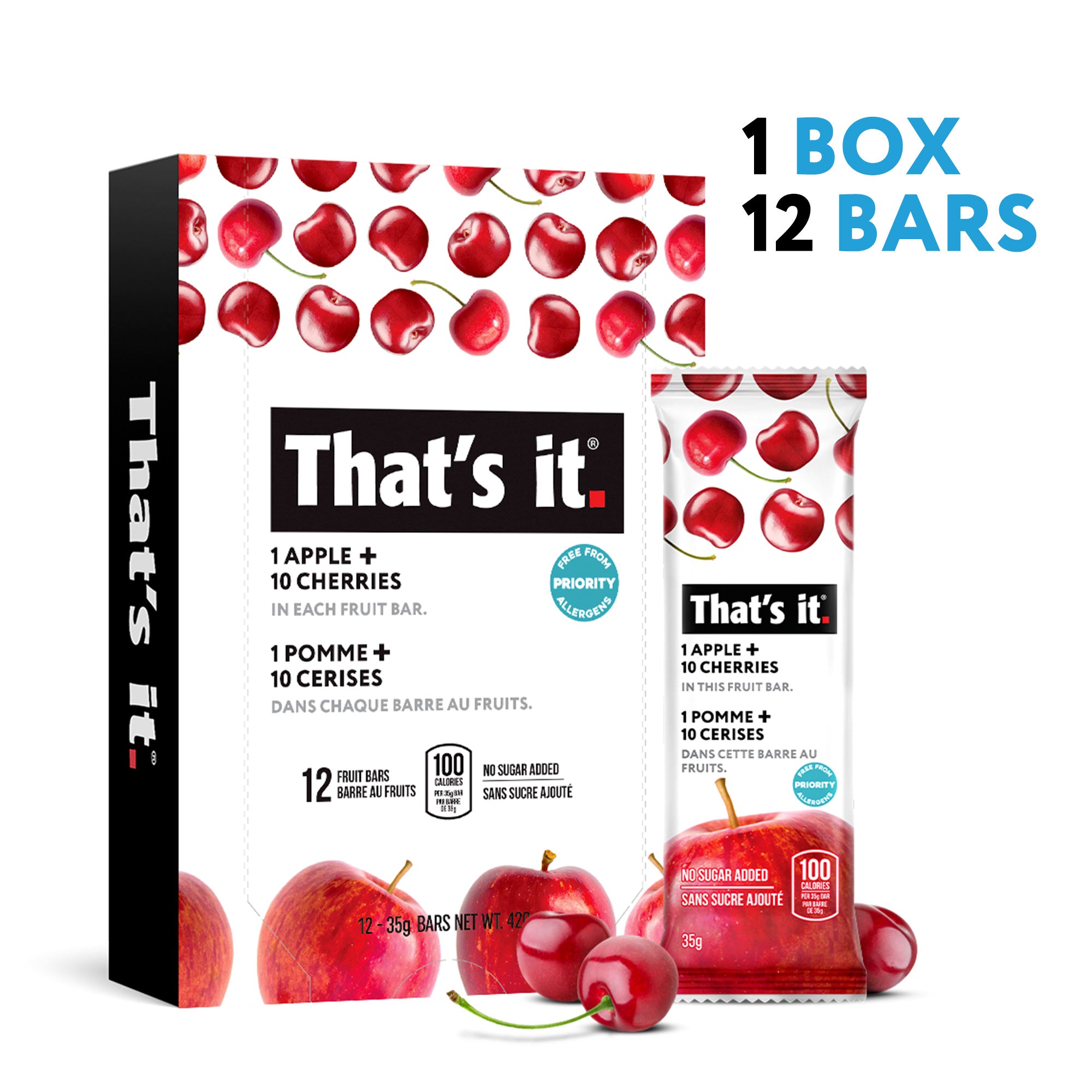 1 box 12 bars. 12 ct Box of Cherry fruit bars