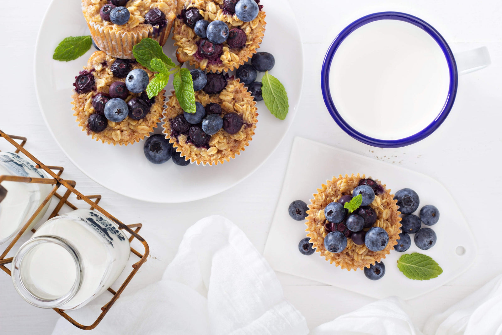 Peanut Butter Blueberry Oatmeal Muffins Recipe